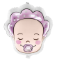 Preview: Geburt - SET - Mädchen: Babygirl Kopf - 12 Stk.